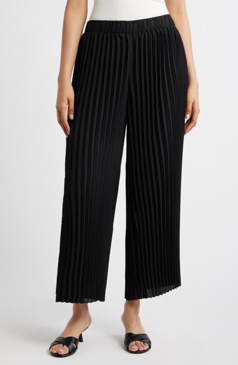 Pleated Pull-On Ankle Pants (Regular & Petite)