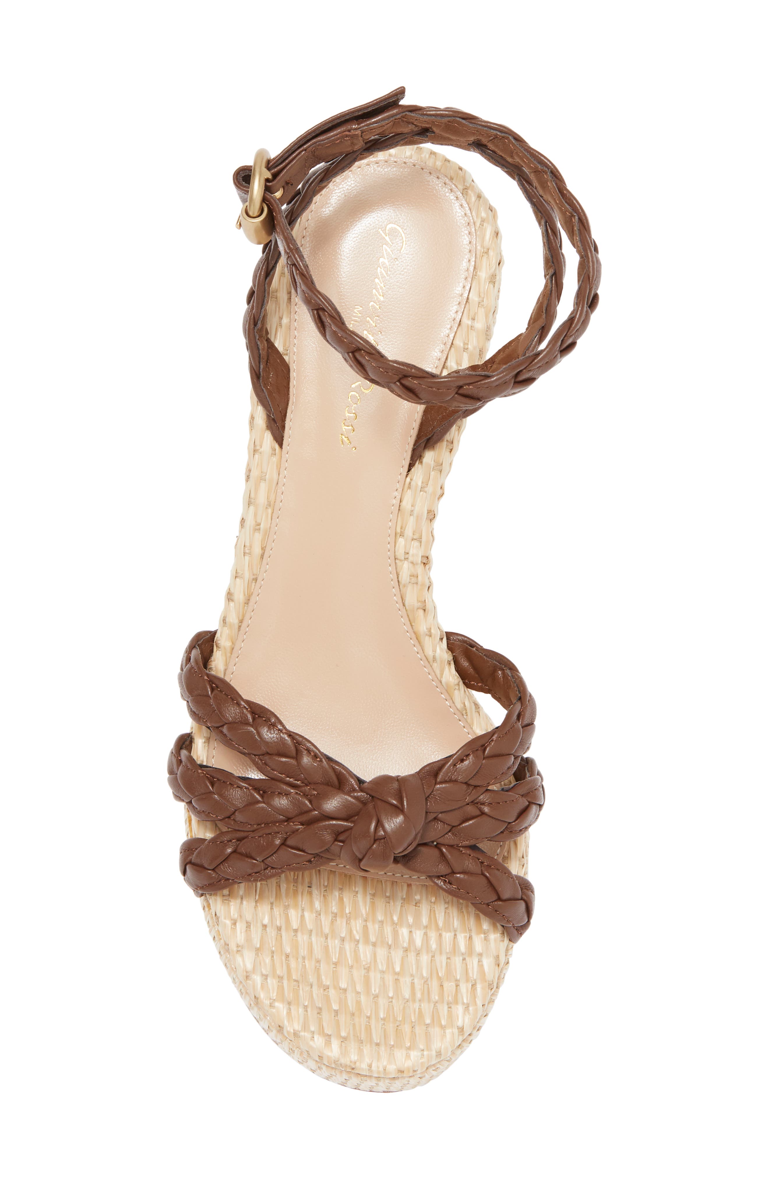 Gianvito Rossi Braided Espadrille Platform Wedge Sandal, Alternate, color, 