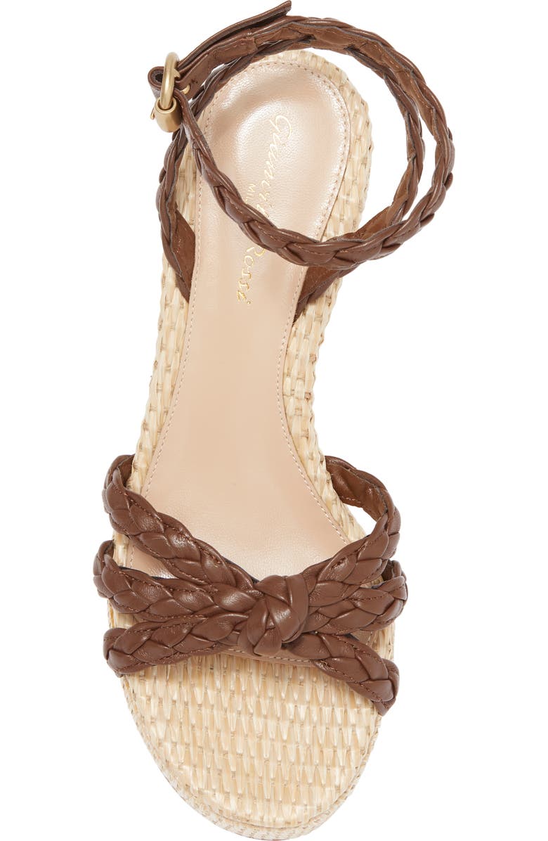 Gianvito Rossi Braided Espadrille Platform Wedge Sandal, Alternate, color,