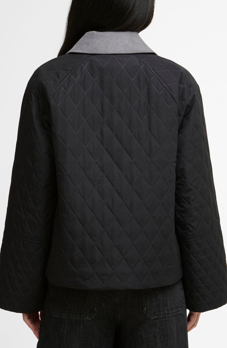 Barbour Kirby Quilted Jacket, Alternate, color, Black/ Dress Tartan