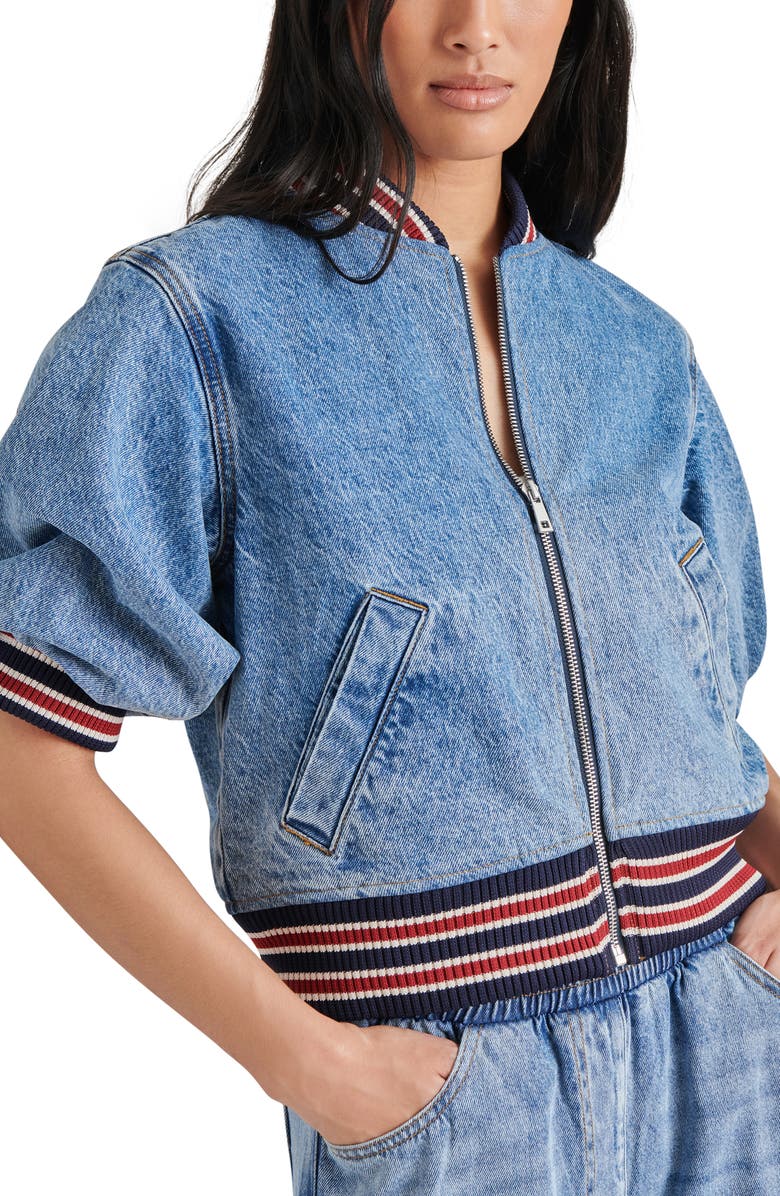 Steve Madden Zamora Denim Jacket, Alternate, color, 