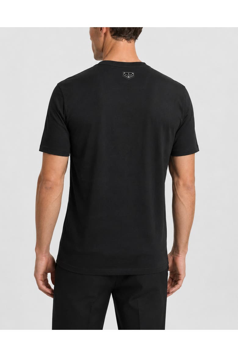 T-Shirt Round Neck Ss Skull Men, Alternate, color, black