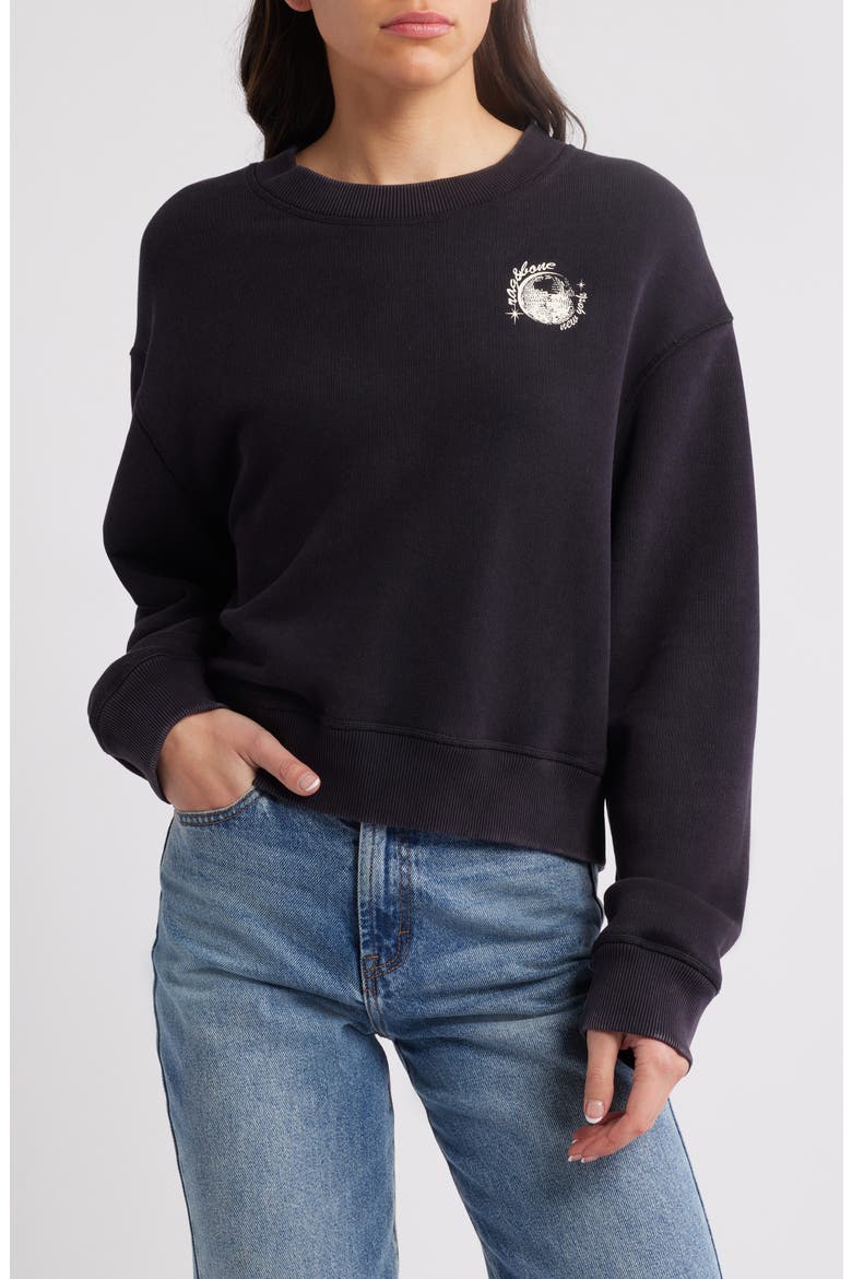 Disco Terry Sweatshirt, Main, color, BLACK MULTI