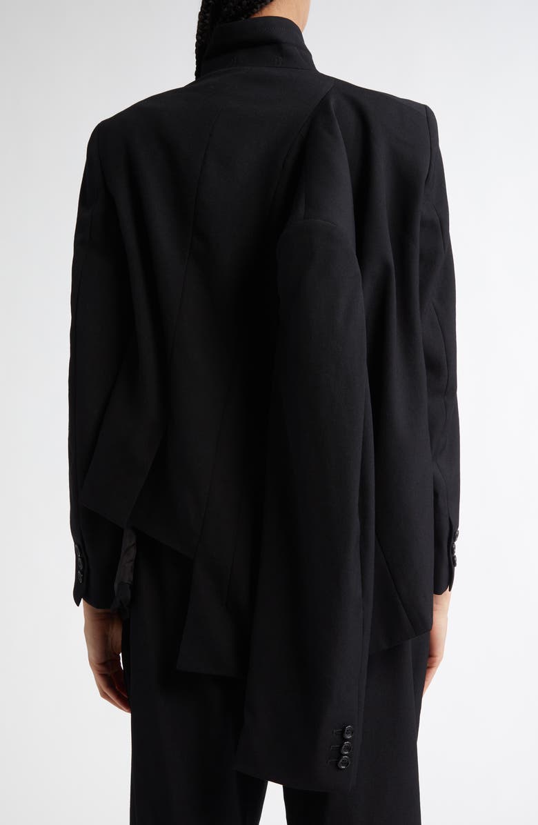 Comme des Garçons Four-Sleeve Asymmetric Wool Gabardine Jacket