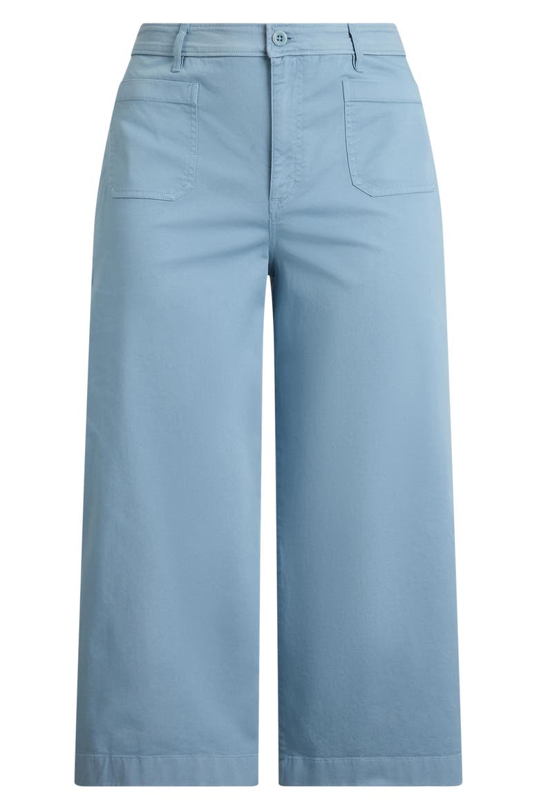 High Waist Stretch Cotton Crop Pants, Alternate, color, BLUE NOTE