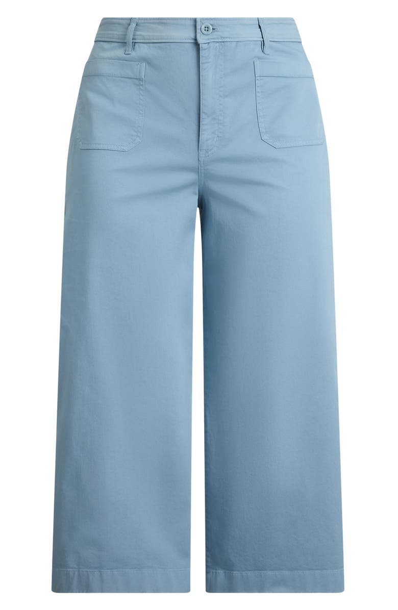 Lauren Ralph Lauren High Waist Stretch Cotton Crop Pants, Alternate, color, Blue Note
