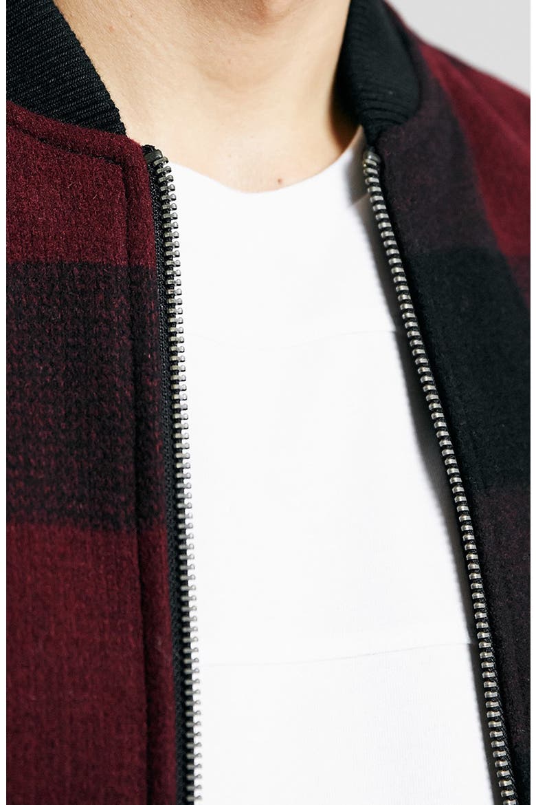Buffalo Check Bomber Jacket, Alternate, color, RED