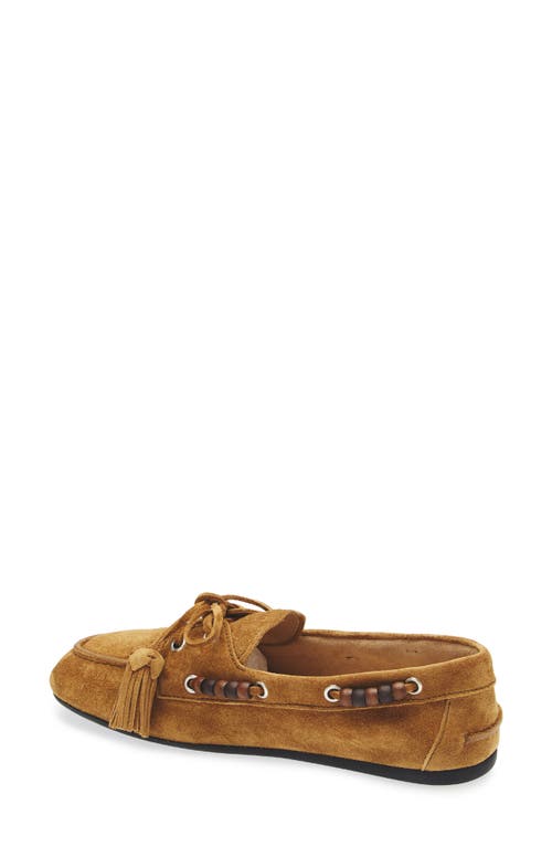 Miu Miu Suede Tassel Boatshoe