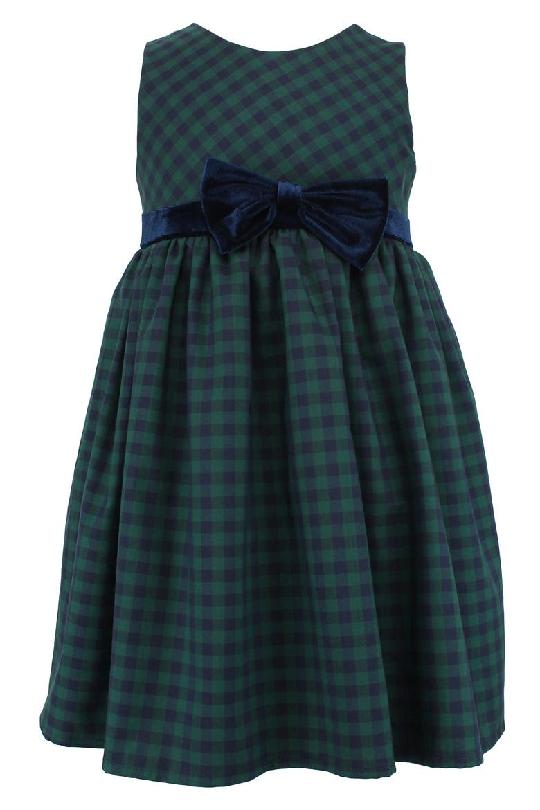 Check Sleeveless Dress, Main, color, NAVY CHECK