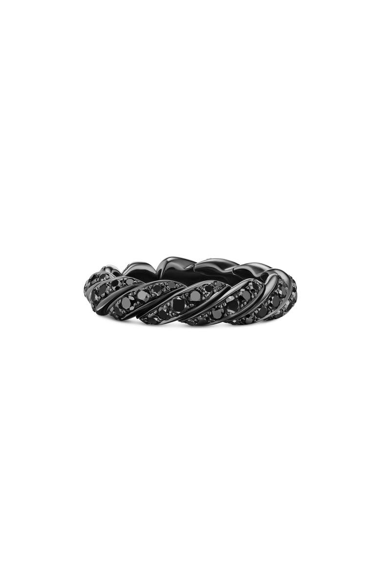 David Yurman Sculpted Cable Flex Band Ring, Alternate, color, 18K Wg Black Rhodium