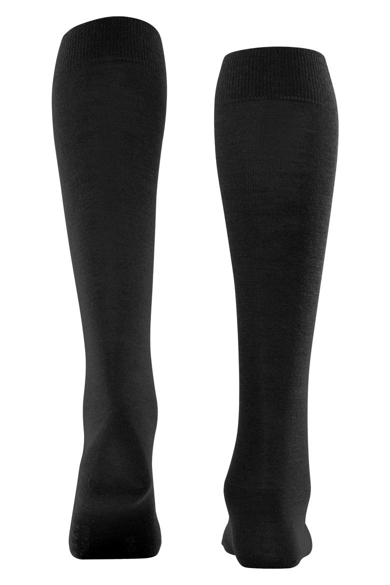 Soft Merino Knee High Socks, Alternate, color, BLACK