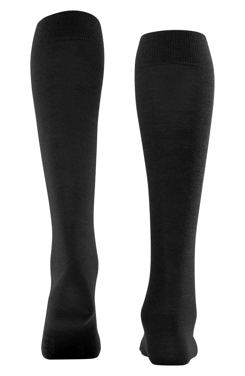 Falke Soft Merino Knee High Socks, Alternate, color, Black