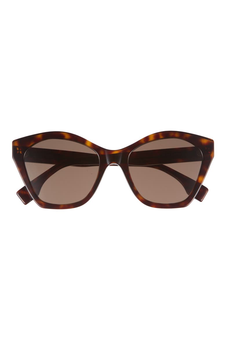 Lettering 52mm Square Sunglasses, Main, color, DARK HAVANA / BROWN