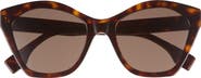 Fendi Lettering 52mm Square Sunglasses