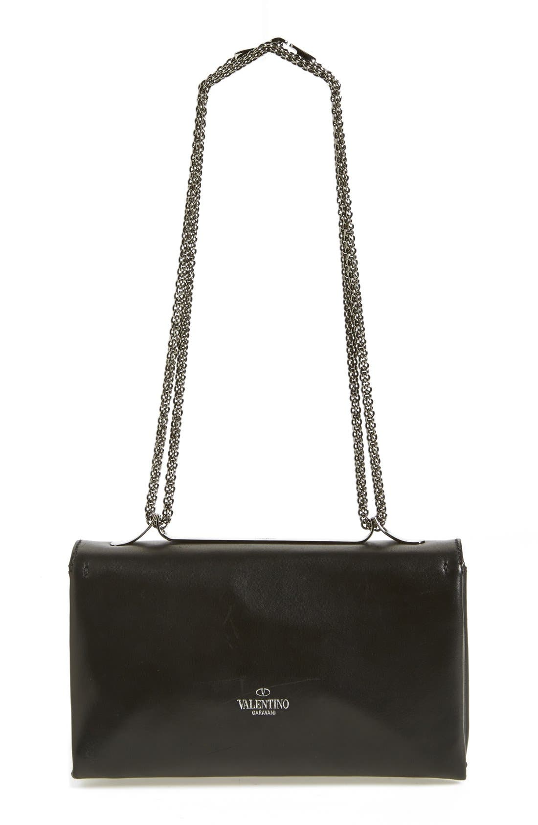 Valentino 'Noir Va Va Voom - Rockstud' Leather Shoulder Bag, Alternate, color, 