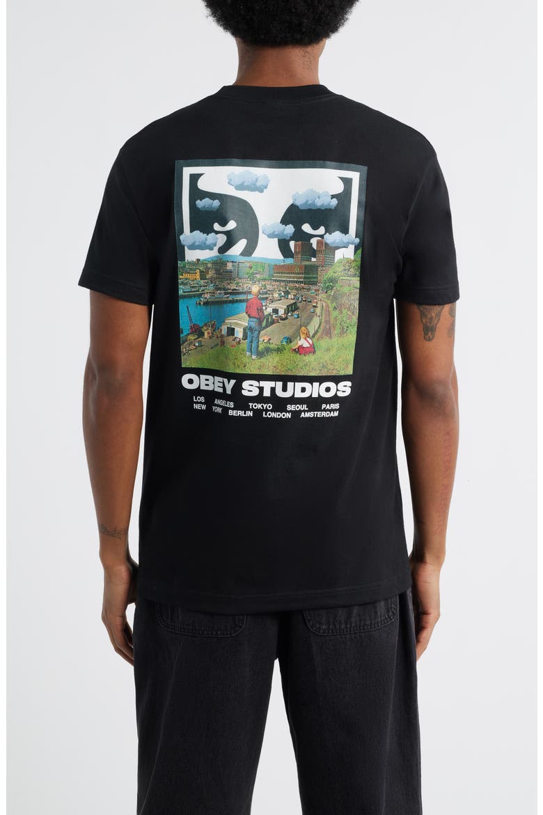 Sky Face Graphic T-Shirt, Alternate, color, BLACK