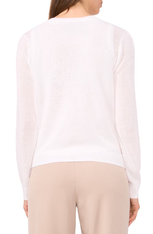 Halogenr Halogen(r) V-neck Cardigan In Sheer Bright White