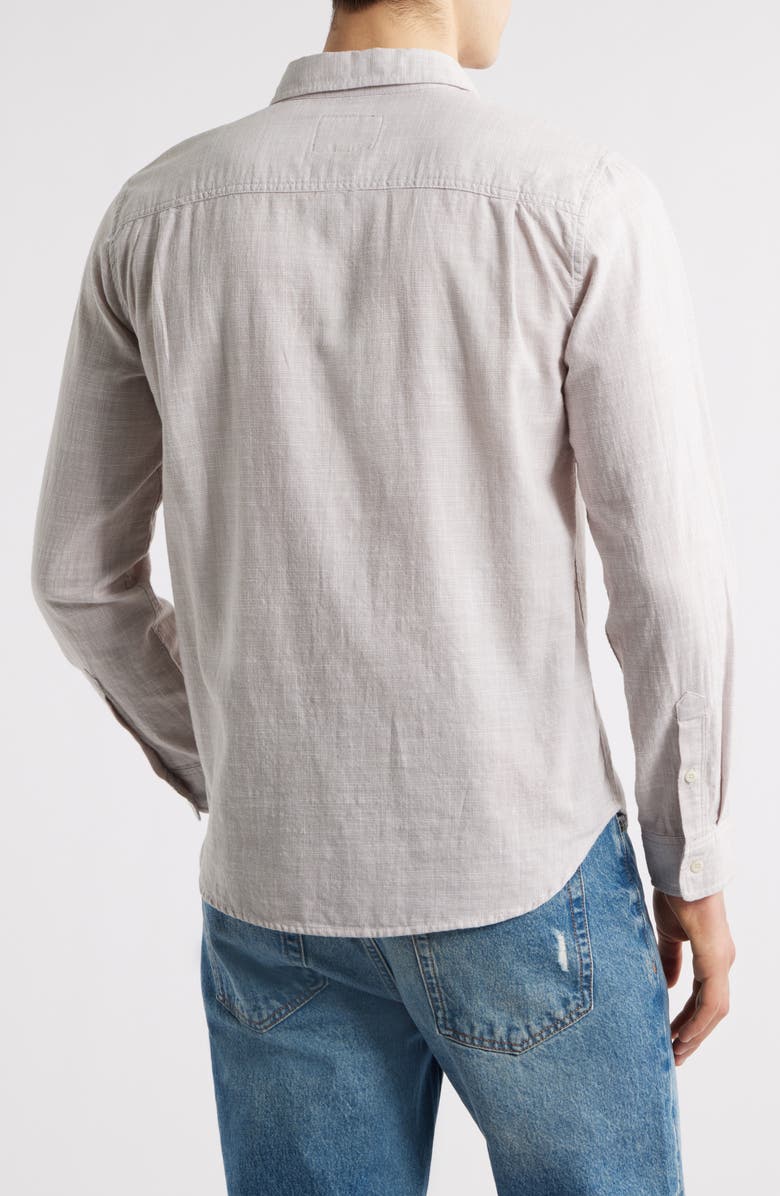 Rails Wyatt Slub Cotton Button-Up Shirt, Alternate, color, Tahini Etch