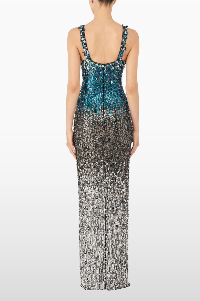 Decora Sequin-Embellished Maxi Dress, Alternate, color, Liquorice