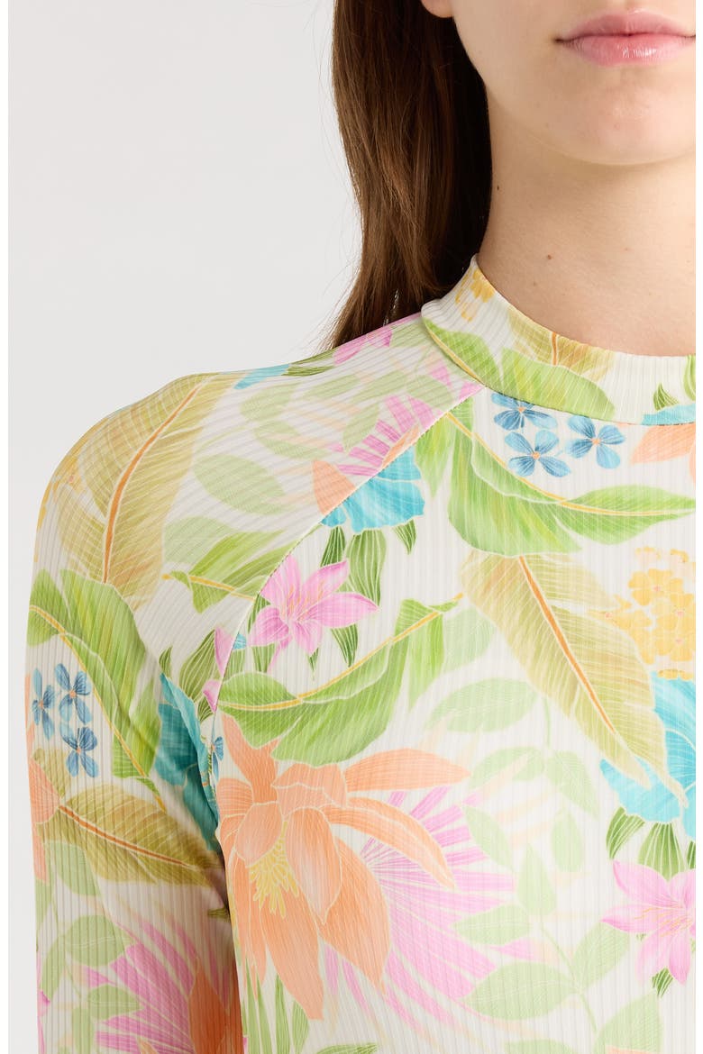 Catalina Island Long Sleeve One-Piece Swimsuit, Alternate, color, MULTICO