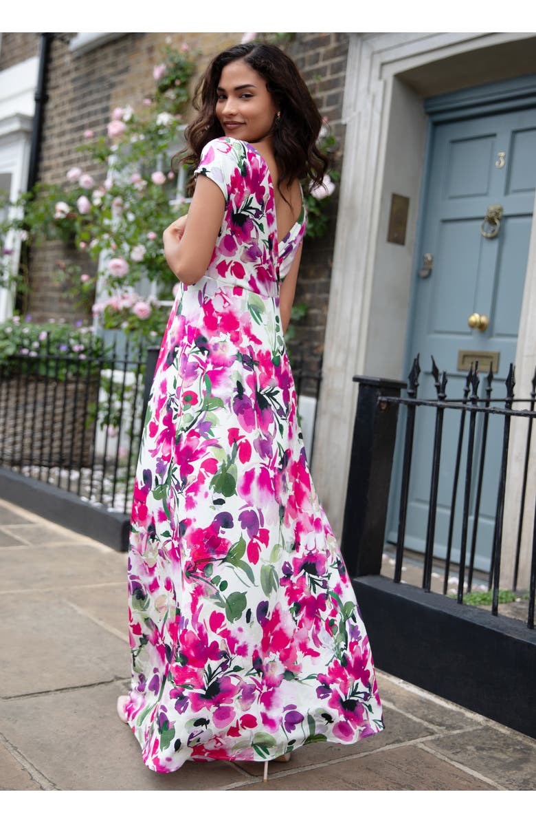 Alie Street London Sophia Maxi Dress Petite, Alternate, color, Fuchsia Florals