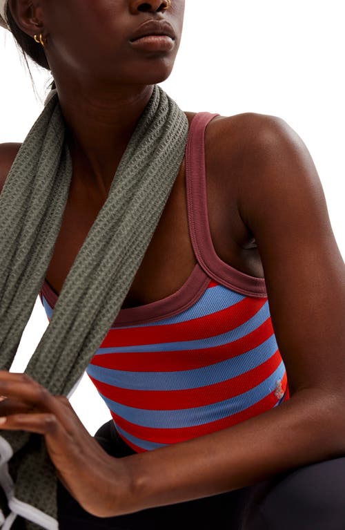 Free People Fp Movement All Clear Stripe Camisole In Scarlett