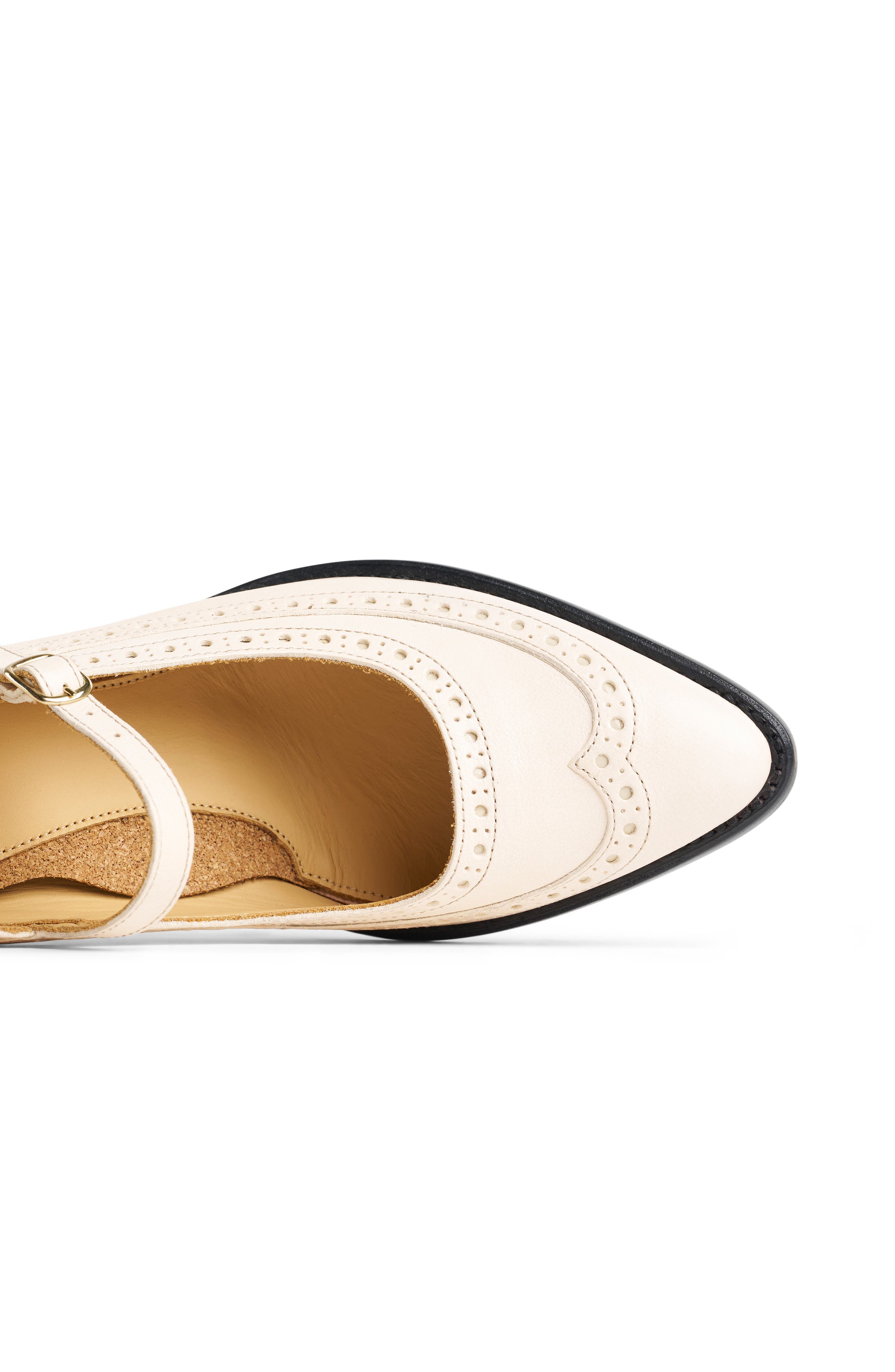Mrs. Russel Leather Slingback Mary Jane Pump, Alternate, color, ECRU