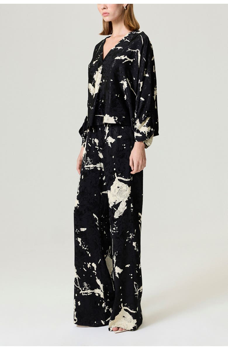 Nocturne Abstract Print Jacquard Blouse, Alternate, color, Multi-Colored