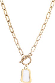 Adornia Mother-of-Pearl Pendant Necklace