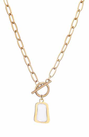 Adornia Mother-of-Pearl Pendant Necklace