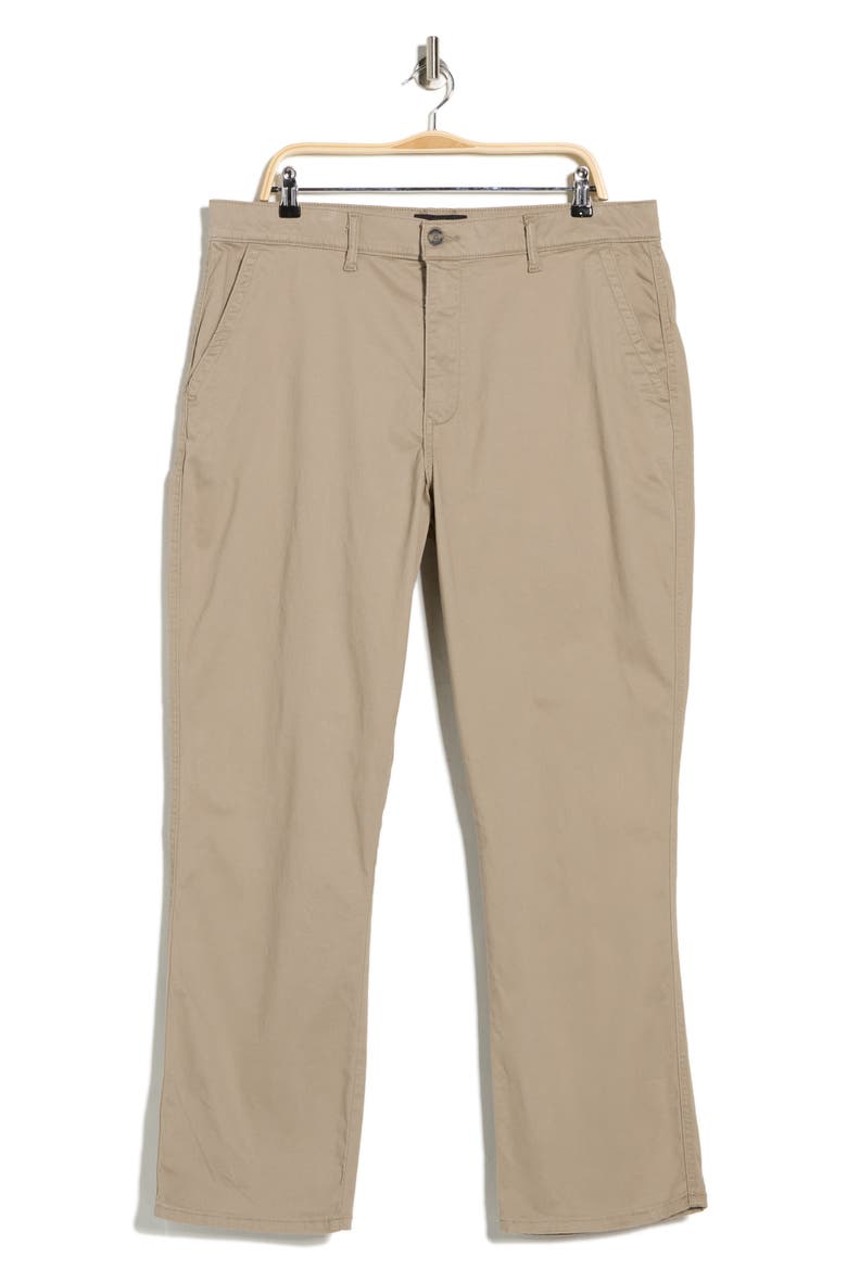 Sateen Flat Front Pants, Main, color, SANDSTONE