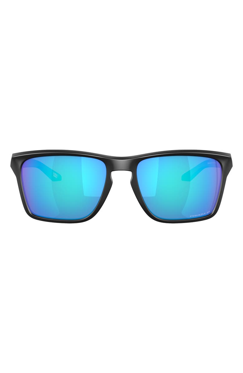 Oakley Sylas 60mm Prizm<sup>™</sup> Rectangular Sunglasses, Main, color, Matte Black