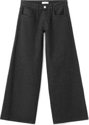 MANGO TEEN Glitter Wide Leg Jeans