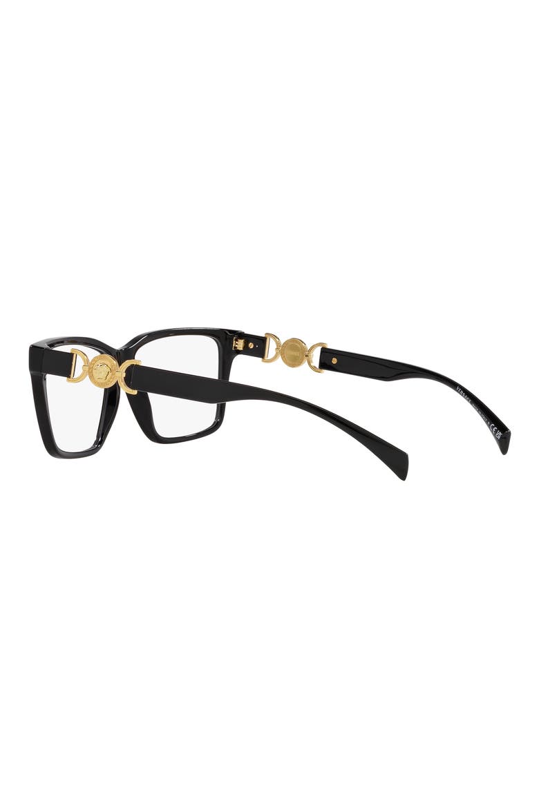 54mm Rectangular Optical Glasses, Alternate, color, BLACK