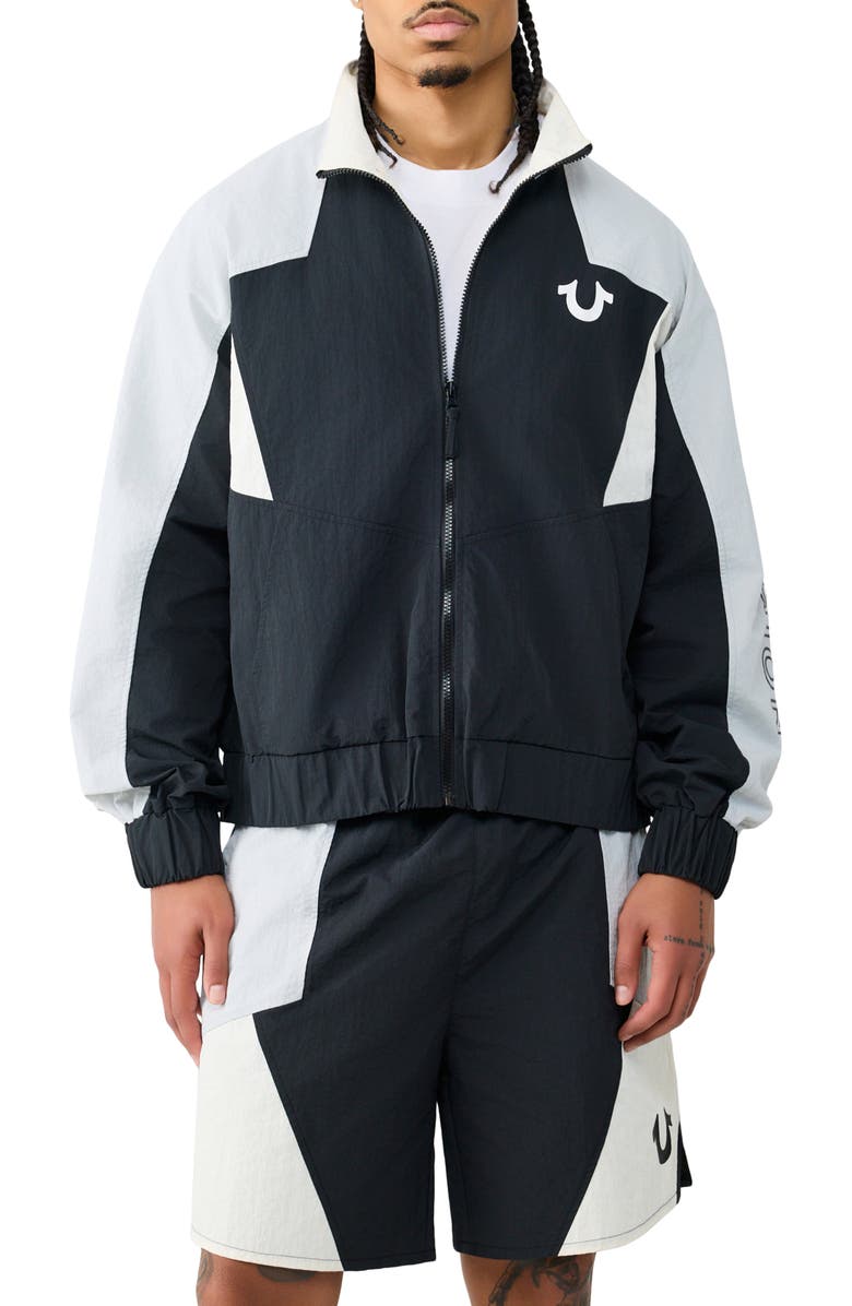 True Religion Colorblock Nylon Track Jacket, Main, color,