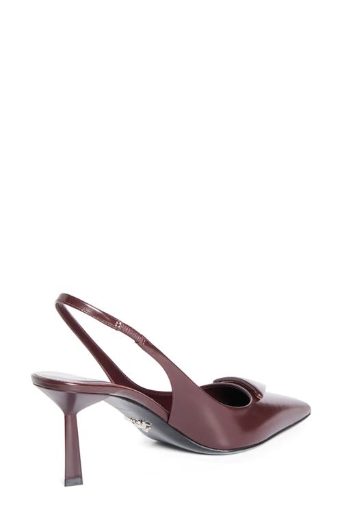 Prada Modellerie Pointed Toe Slingback Pump In Burgundy