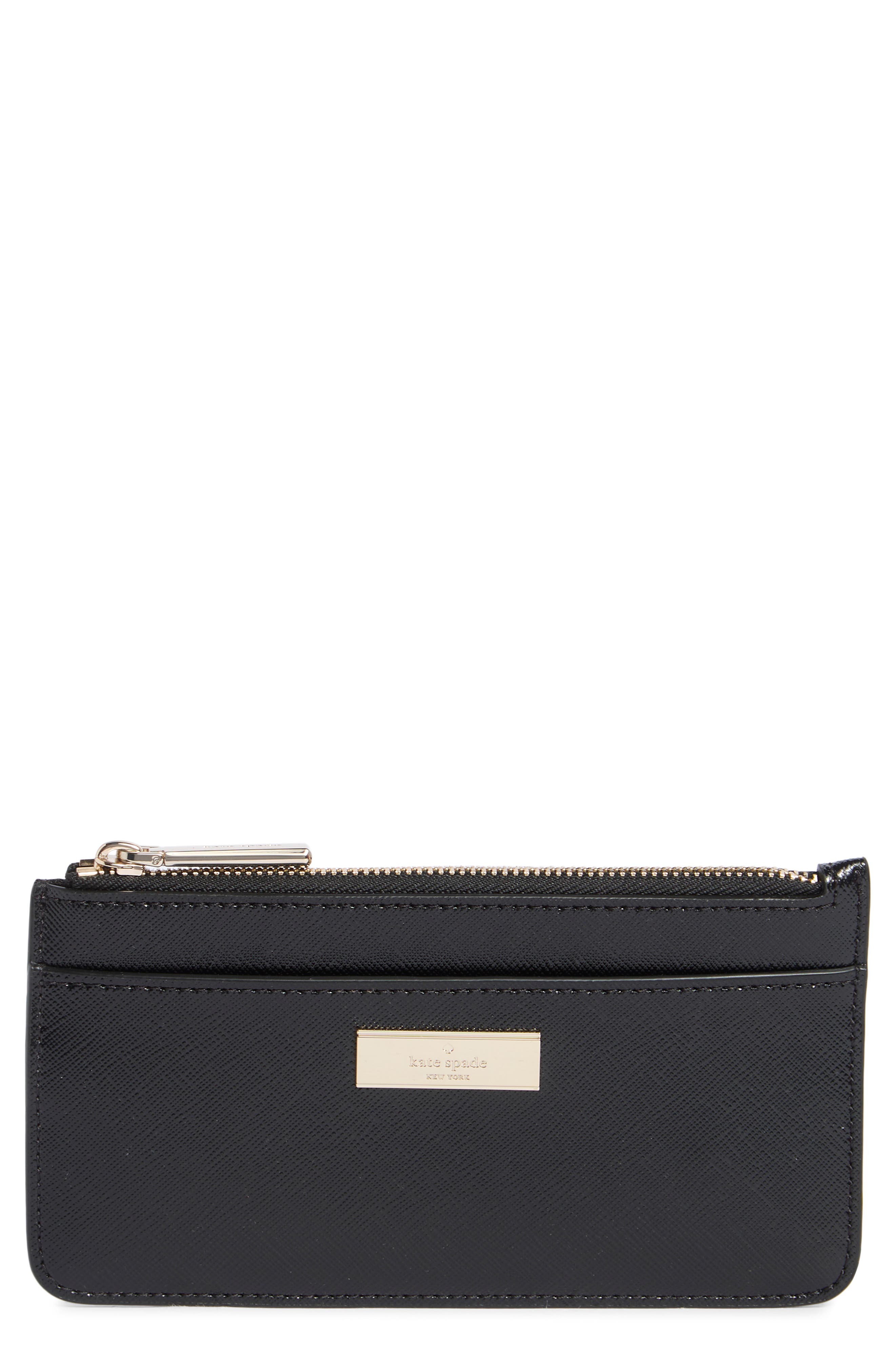 Kate Spade New York kenzie leather top zip wallet