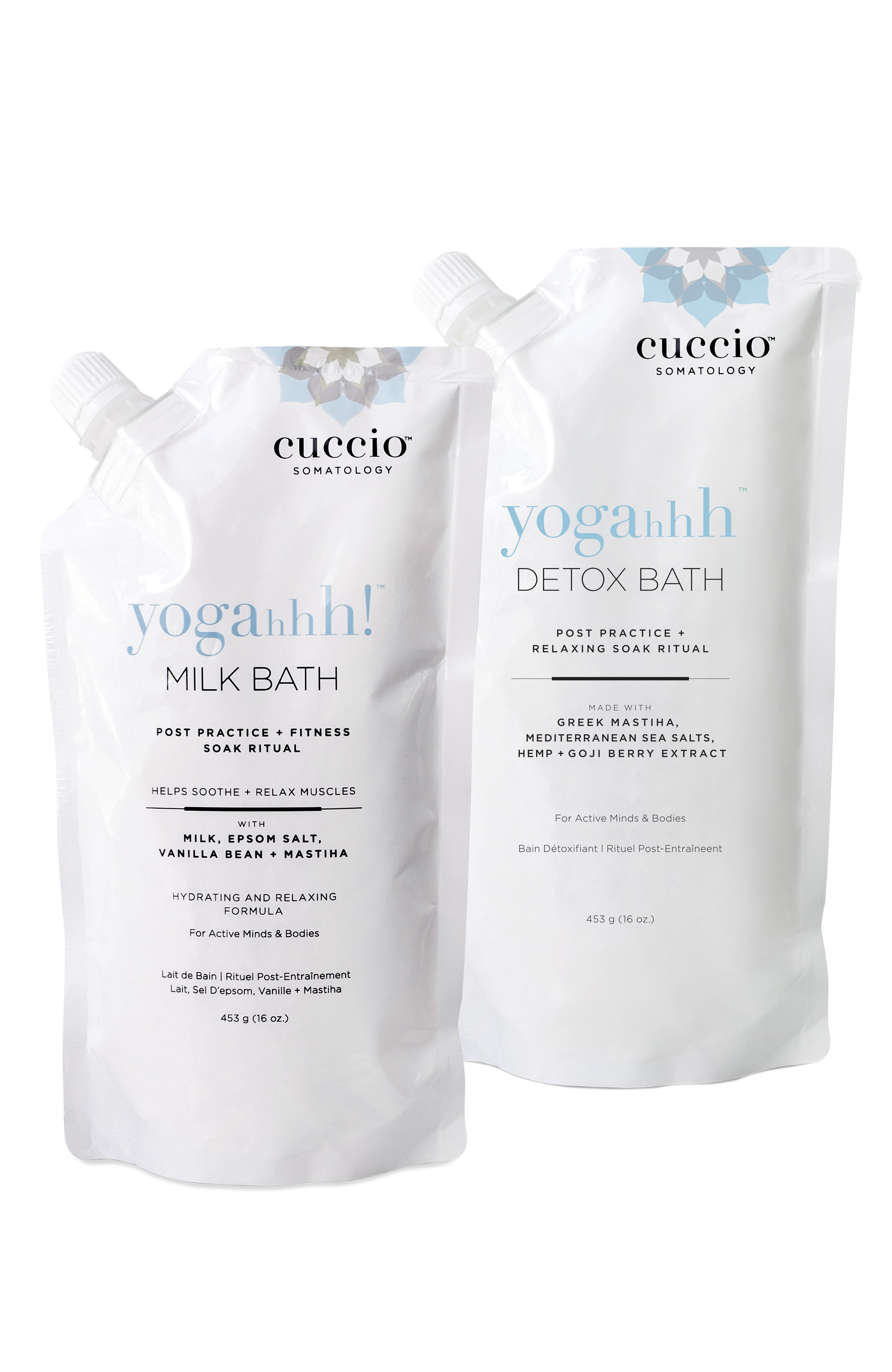 Cuccio Magnesium Bath Soak Ritual Duo in White Pouch 
