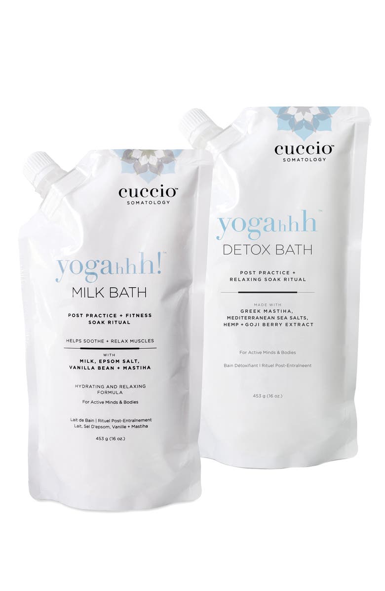 Cuccio Magnesium Bath Soak Ritual Duo, Main, color, White Pouch