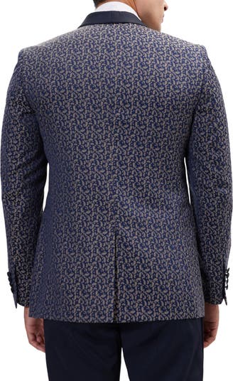 Contrast Shawl Lapel Tuxedo Jacket
