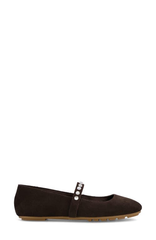 Mia Limited Edition Karolin Mary Jane Flat In Dark Brown