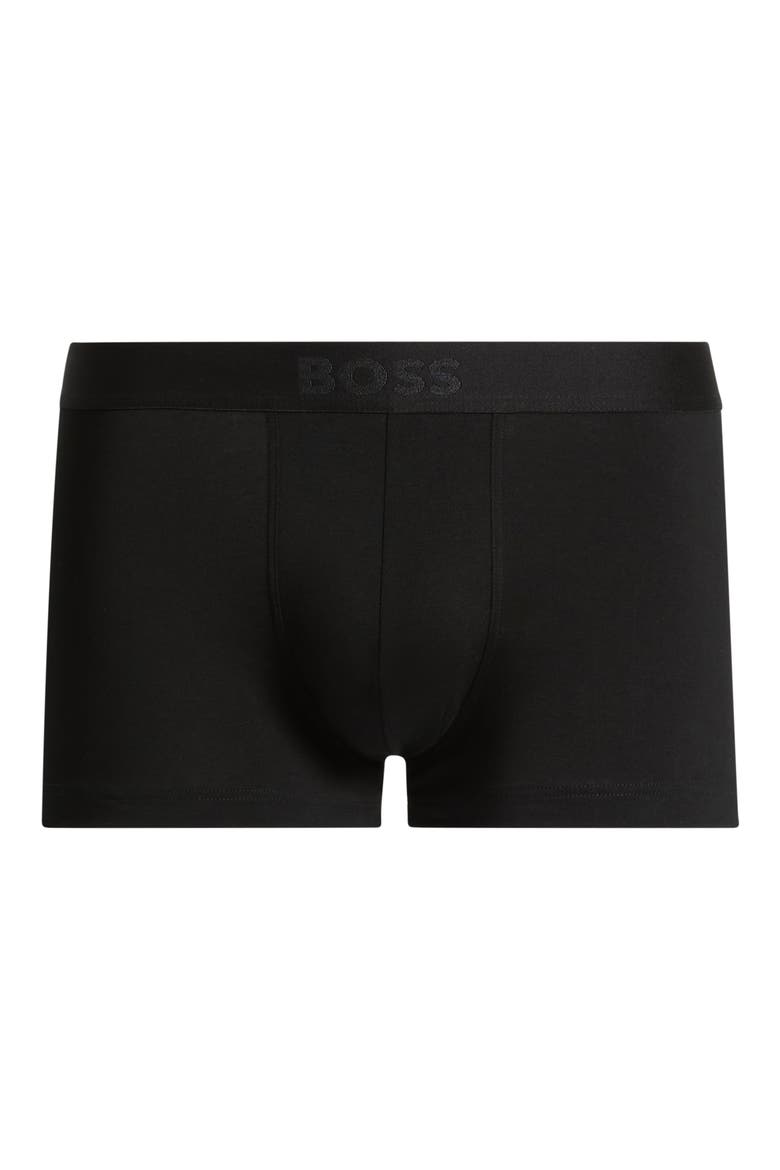 3-Pack Cotton Microfiber Trunks, Main, color, BLACK