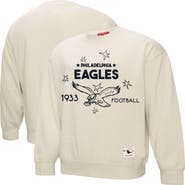 Mitchell & Ness Women's Mitchell & Ness Cream Philadelphia Eagles Shooting Stars Pullover Sweatshirt