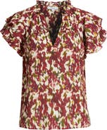 Rails Calista Floral Flutter Sleeve Top