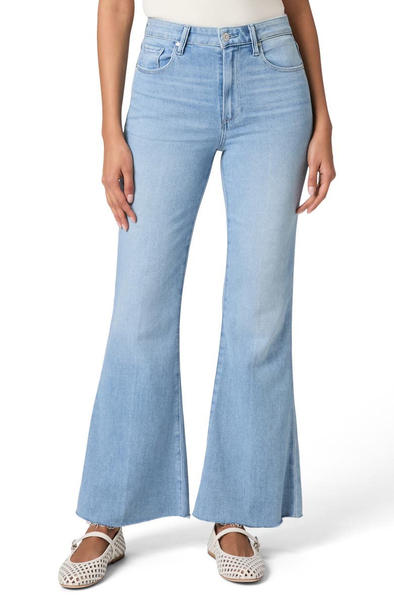 PAIGE Marlow High Waist Skimmer Flare Jeans, Main, color, Santorini Sky
