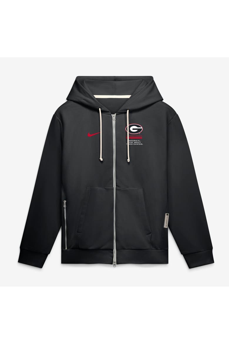 Men's Nike  Black Georgia Bulldogs 2026 Sideline Standard Issue Dri-FIT Full-Zip Hoodie, Main, color, Black