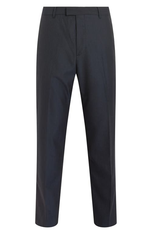 Allsaints Howling Stripe Slim Fit Pants In Blue