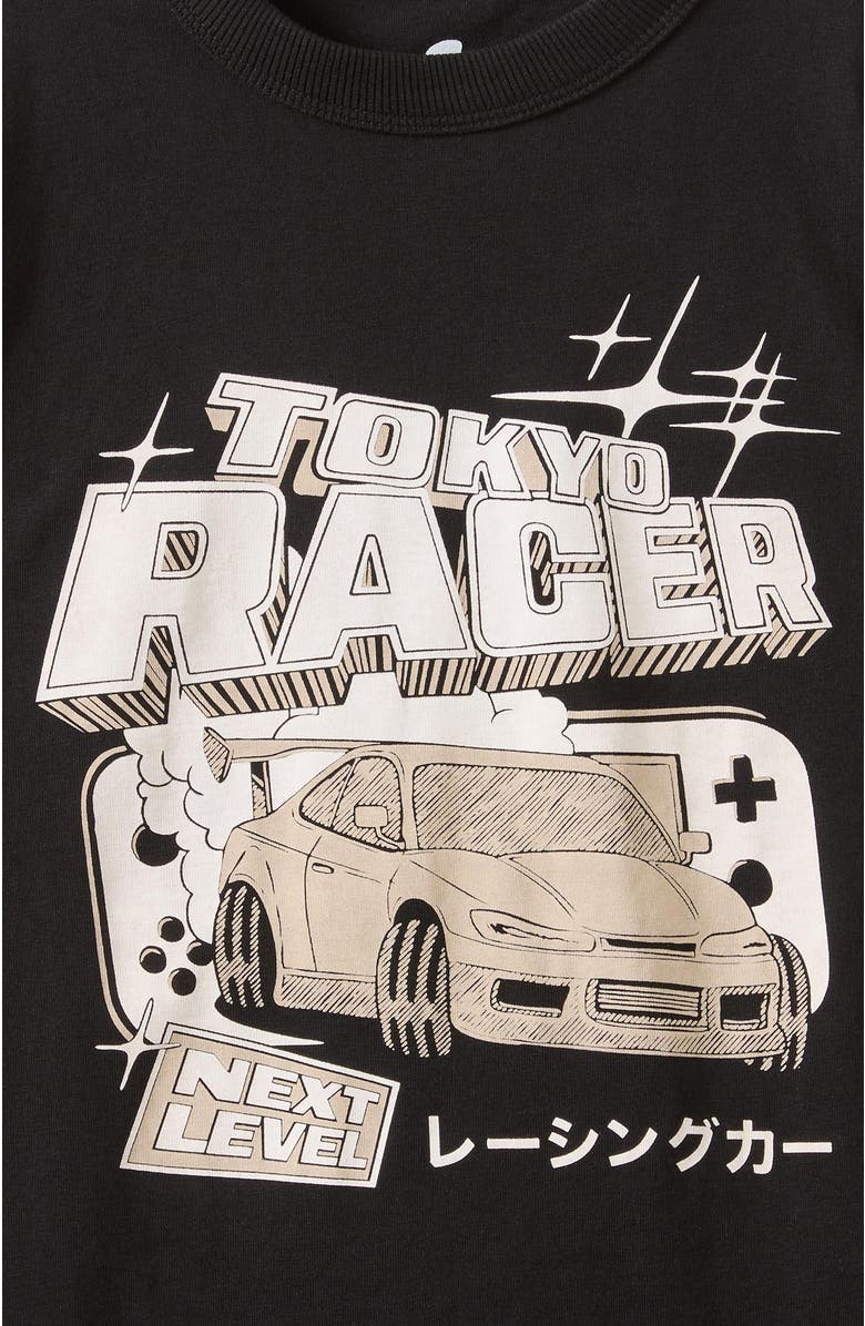 Cotton On Kids Kid's Essentials Graphic Short Sleeve Tee, Alternate, color, Black Tokyo Racer