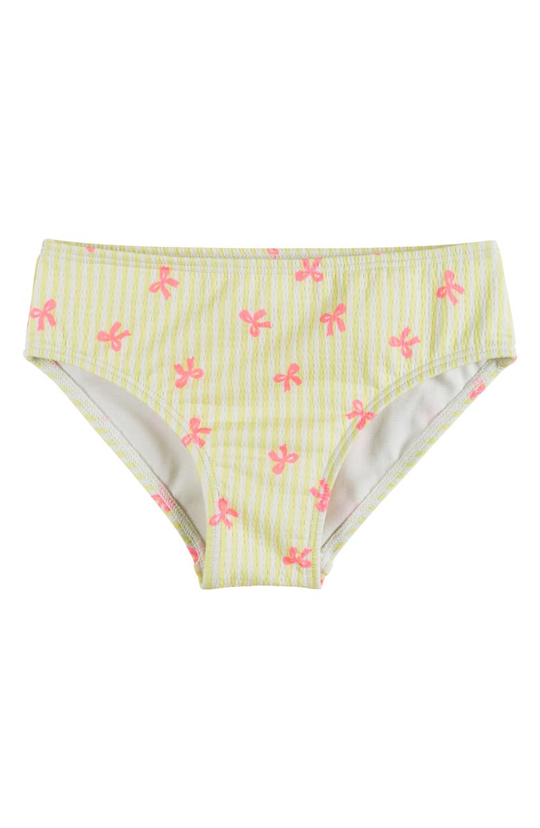 Andy & Evan Kids' Puff Sleeve Two-Piece Swimsuit & Headband Set, Alternate, color, Yellow Stripe