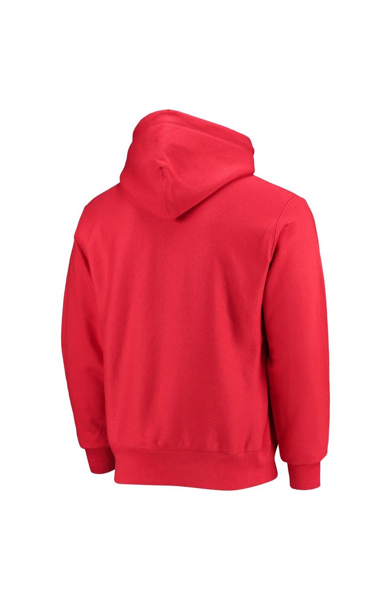 Champion Men's Champion Red Clark Atlanta University Panthers Tall Arch Pullover Hoodie, Alternate, color, Red